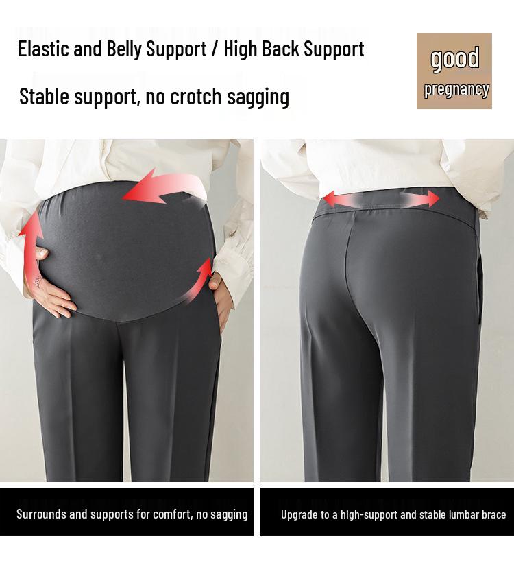 1683 Spring Maternity Straight-Leg Support Belly Nine-Point Casual Pants