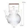 Clear Tea Kettle Household Tea Set Large Capacity Metal Handle Heat Resistant Glass for Kitchen Accessories Coffee Milk