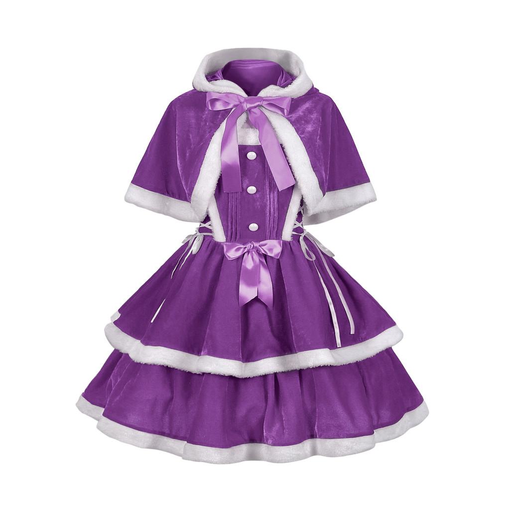 Party Christmas Girl Skirt Festivals Cosplay Decoration Costume Performance Set