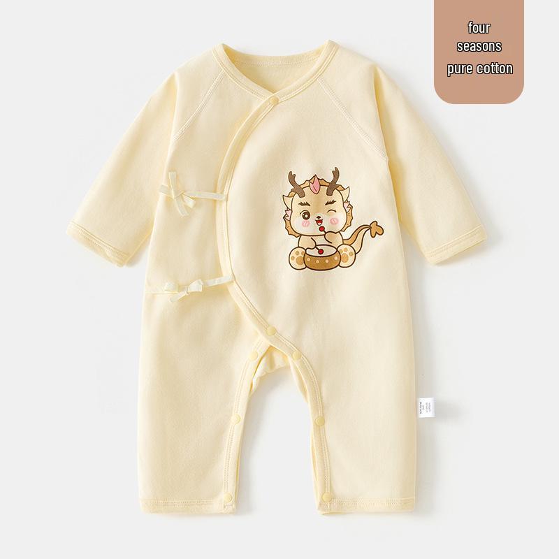 Newborn Class A Pure Cotton Bodysuit - Soft, Breathable, Four Seasons Baby Romper (0-3 Months)