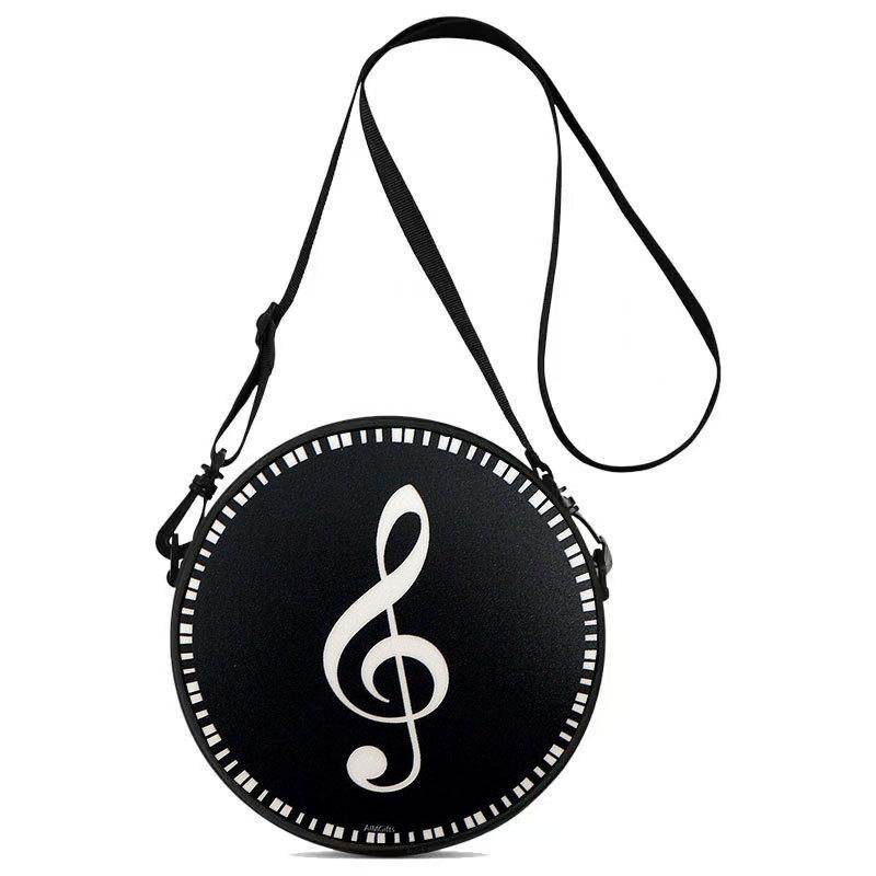 Women'S Personalized Vinyl Record Small Round Bag Can Be Carried And Carried Polyester Multi-Functional Cosmetic Bag Storage Bag