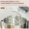 Stand Mixer 1300 W, Professional Kneading Mixer 4.5 L, Stainless Steel Bowl, 6+P Speeds and Pulse, Silver