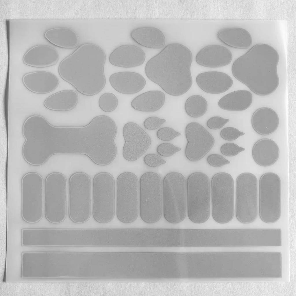 Elastic Reflective Heat Transfer Stickers, High Temperature Vinyl Hot Press Reflective Patches for Ironing On Clothes, Bags, Hats