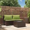 VidaXL Garden Lounge Set 3 Pcs with Brown Cushions Wicker 319835