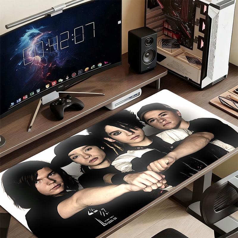 Tokio Hotel Band Mouse Pad, Large Gaming Desk Mat, Non-slip XXL Mousepad for Laptop & Tablet, Mini PC Playmat with Stitched Edges