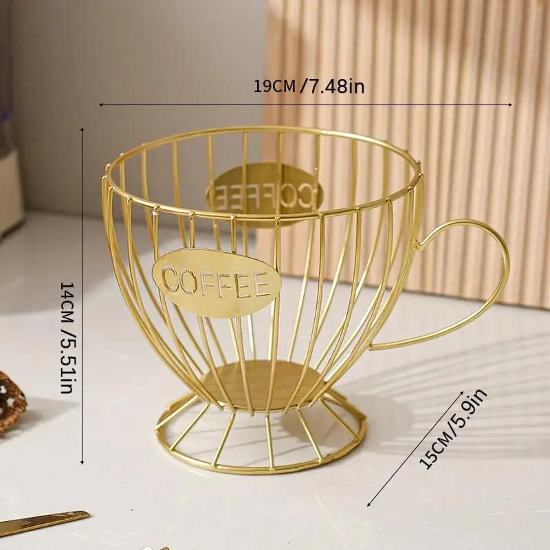 Metal Coffee Capsule Holder Display Rack Coffee Pod Organizer Large Capacity Coffee Shop Bar Display Kitchen Storage Accessories