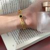 French Sweet Xiaoqing Color Double-Layer Bracelet Gold-Plated Western Retro Niche Temperament Medieval Jewelry Women