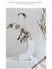 Handmade European Dried Flower Arrangement in Irregular Ceramic Vase for Living Room Decor