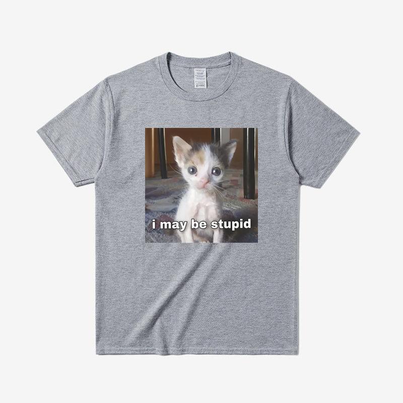 

Веселая футболка с принтом кошек, летняя, ретро, каваи, мужская и женская, для серфинга, пляжная, дышащая, повседневный топ 4XL