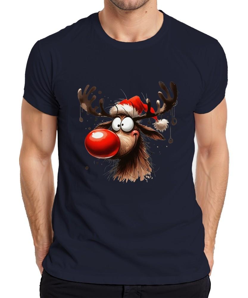 Funny Deer Reindeer Rudolf Moose Christmas Xmas Xmas Unisexs TShirt S