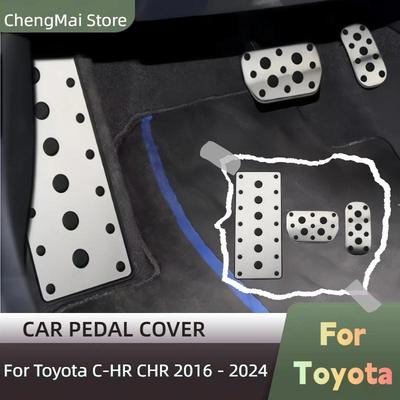 Car Pedals for Toyota C-HR CHR 2016 - 2024 Stainless Steel Accelerator Fuel Gas Brake Foot Rest Pedal Pad Cover AT Accessories