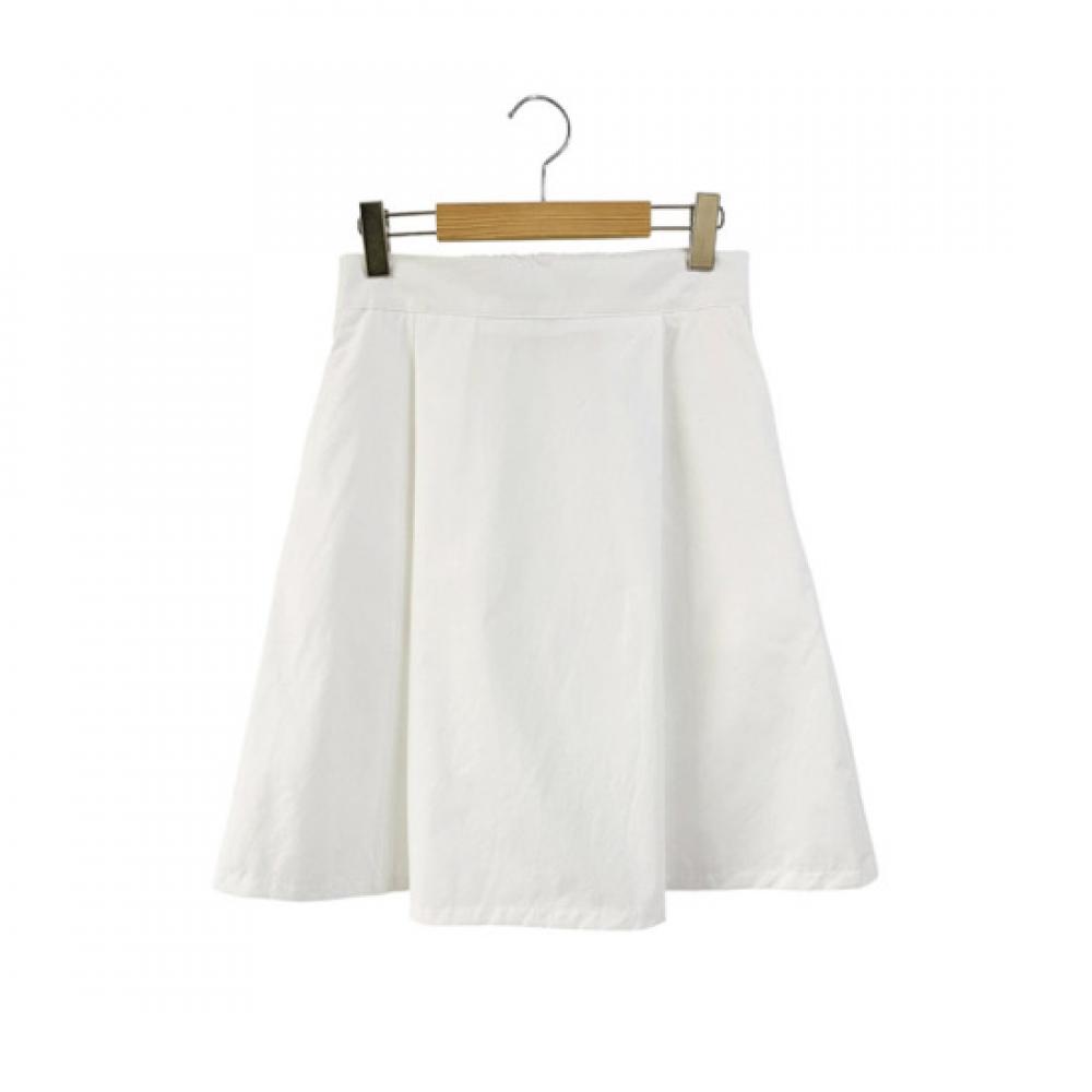 Shop   Women S A Line Cotton Knee Skirt Ivory Stj wSk 4861