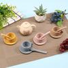 Silicone Tea Party Set Kid Tea Set Beverage Gathering Kit Children Party Role Game Kitchen Pretend To Play Tea Time Toy Kid Gift