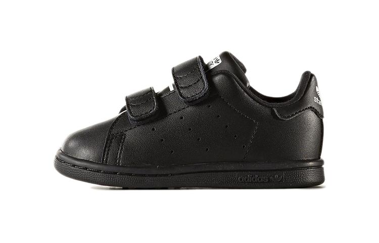 

Adidas Originals Stan Smith Casual Skate Shoes Abrasion Resistant Low top Toddler Shoes Obsidian Black BZ0524 26