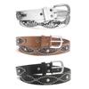 Rhinestone Elastic Waist Belt for Women - Trendy Stretch Fashion Retro Leather Waistband