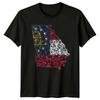 Georgia Flag Map State Pride Mens T-Shirt Womens Tee Graphic Top