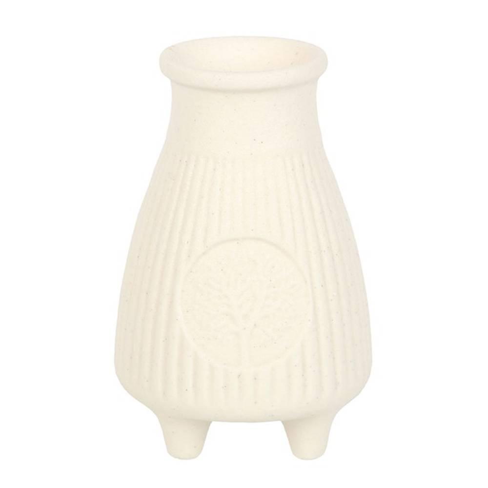 Something Different Greige Ribbed Incense Holder