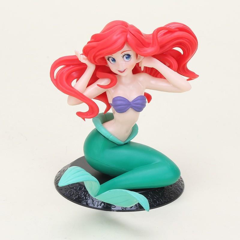 10/20cm Q Posket The Little Mermaid Figure Ariel Princess Cake decor Action Model Toy For Girl Gifts