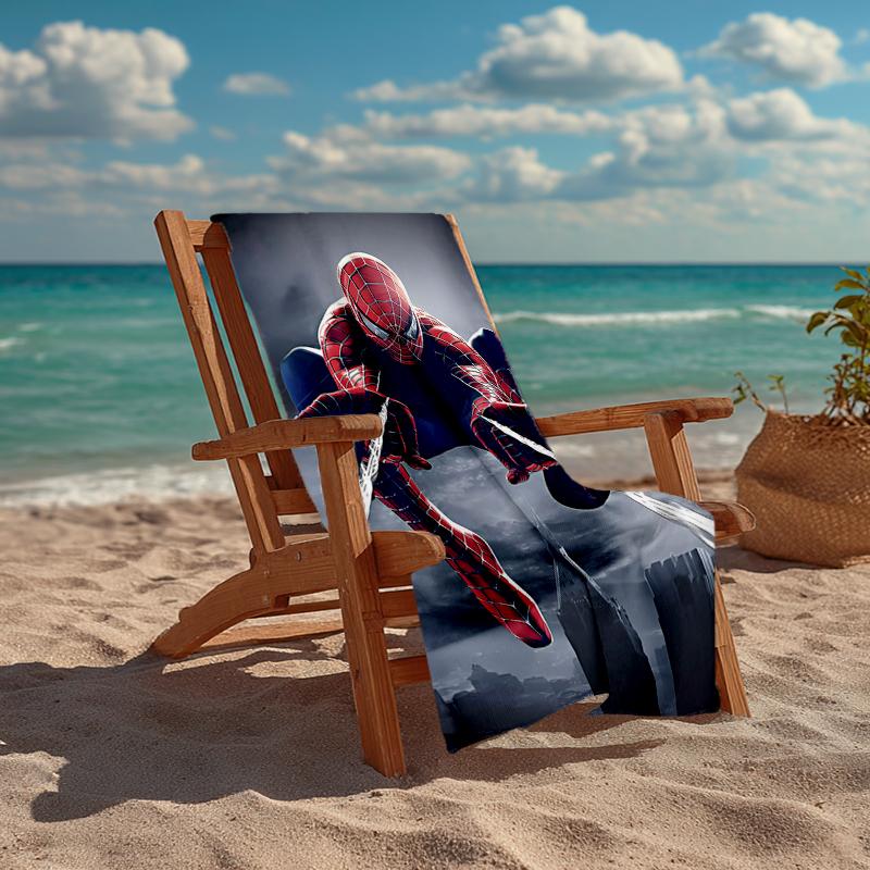Ultra-Soft Beach Towel with Spider-Man Theme,Ideal for Pool - Camping, Diving - Perfect Travel Essential, Vibrant Beach Towel.