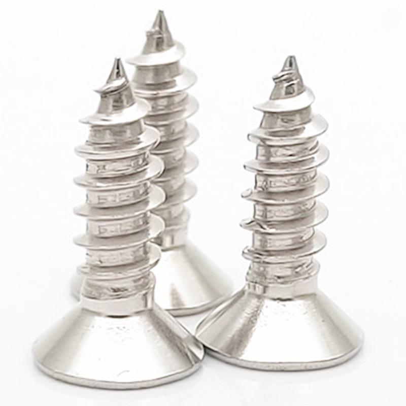304 Stainless Steel Countersunk Anti-Theft Plum Blossom Screws, Flat Head, Self-Tapping, Sizes M3/M4/M5/M6