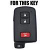 Silikon Schlüssel Fall Abdeckung Remote Fob Für Toyota 4 Runner Tacoma Land Cruise Prius Rav4 Highlander Sequoia Tundra Auto Zubehör