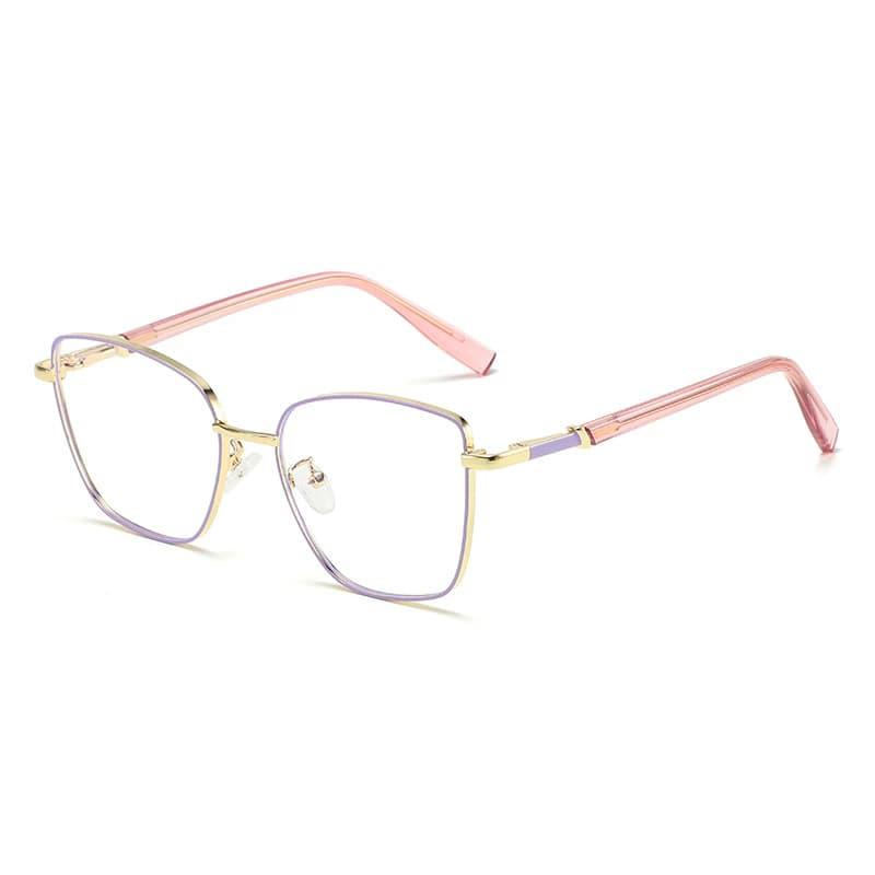 Unisex Cat Eye Frame Optical Glasses Fashion Anti Blue Light Plain Eyewear Oversized Computer Finished Prescription Eyeglasses