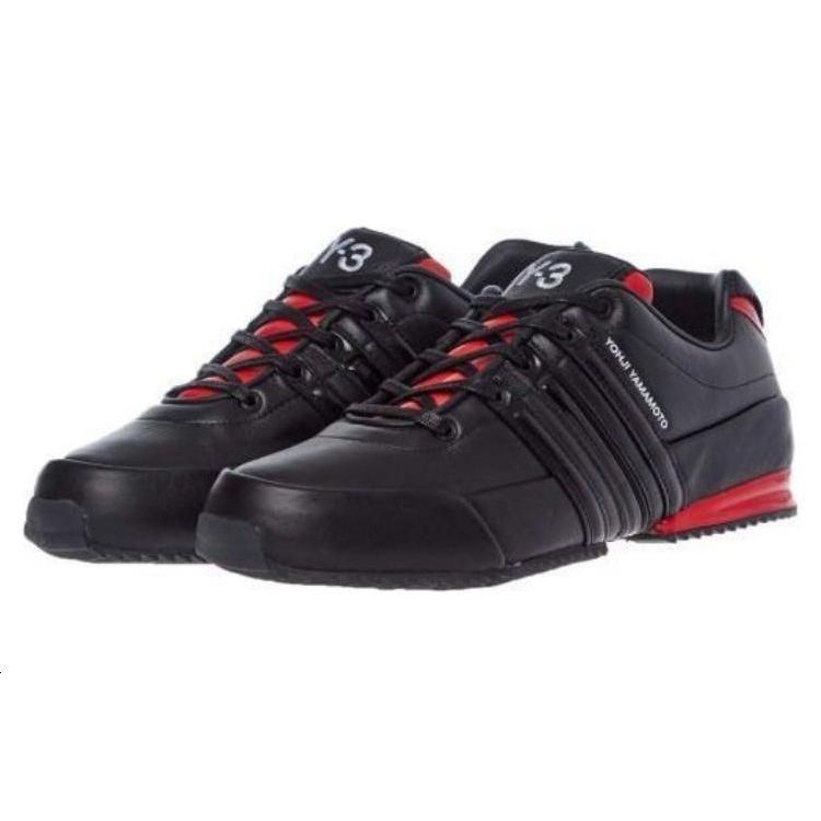 Y-3 Leather Comfortable Lightweight Durable Low-Top Casual Shoes Unisex sneaker Black FY5930