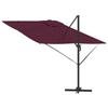 Roma Cantilever Umbrella Red 286 X 284 X 265 Cm Aluminium and Polyester