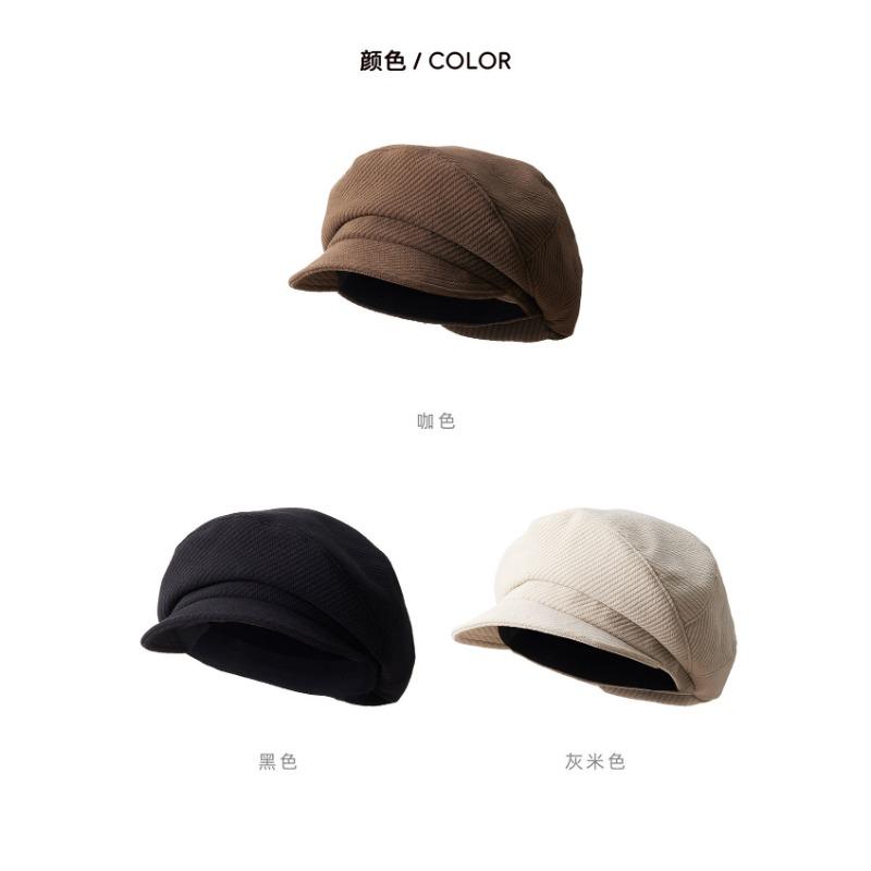 Women S Large Size Face Slimming Vintage Simple Casual Hat For Autumn Winter