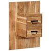 VidaXL Bedside Table 60x32x80 Cm Solid Acacia Wood, Bedside Cabinet, Bedroom Furniture, Bedside Table In 4017529
