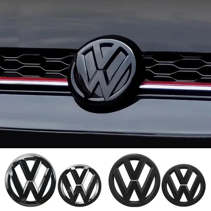 Dla Samochodu VOLKSWAGEN Błyszczące Czarne Emblematy Grillu Przedniego Emblemat Klapy Bagażnika Tylnego Naklejka z Logo Dla VW Volkswagen GOLF 6 MK6 10-13