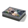 Mixed Handmade Lampwork Wide Band Rings, Mixed Color, 17~20mm, 12pcs/box