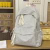 Campus Schoolbag Women's Plaid Backpack Student Large Capacity Backpack