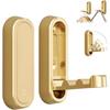 Folding Coat Hooks, Foldable Gold Wall Hooks Heavy Duty Foldable Hook Bathroom Towel Hooks Robe Hooks Wall Mounted for Hanging Coat Towels Clothes