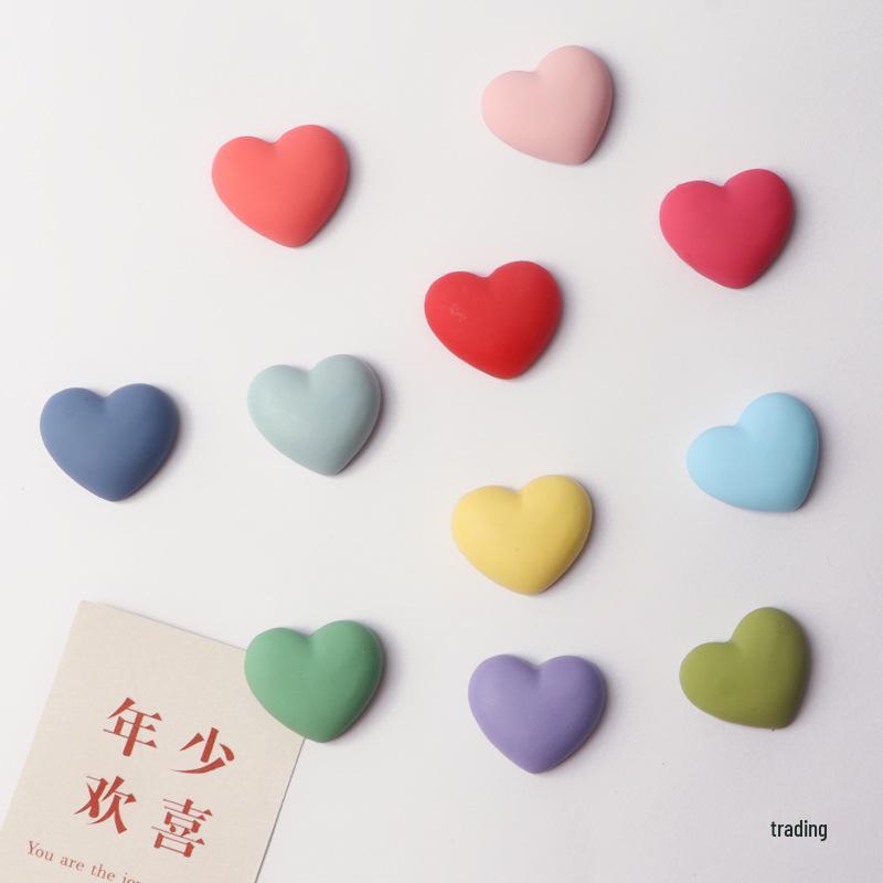 12 Pinze Magnetiche a Forma di Cuore per Frigorifero, Lavagna, Lavagna Bianca e Bacheca Decorazione