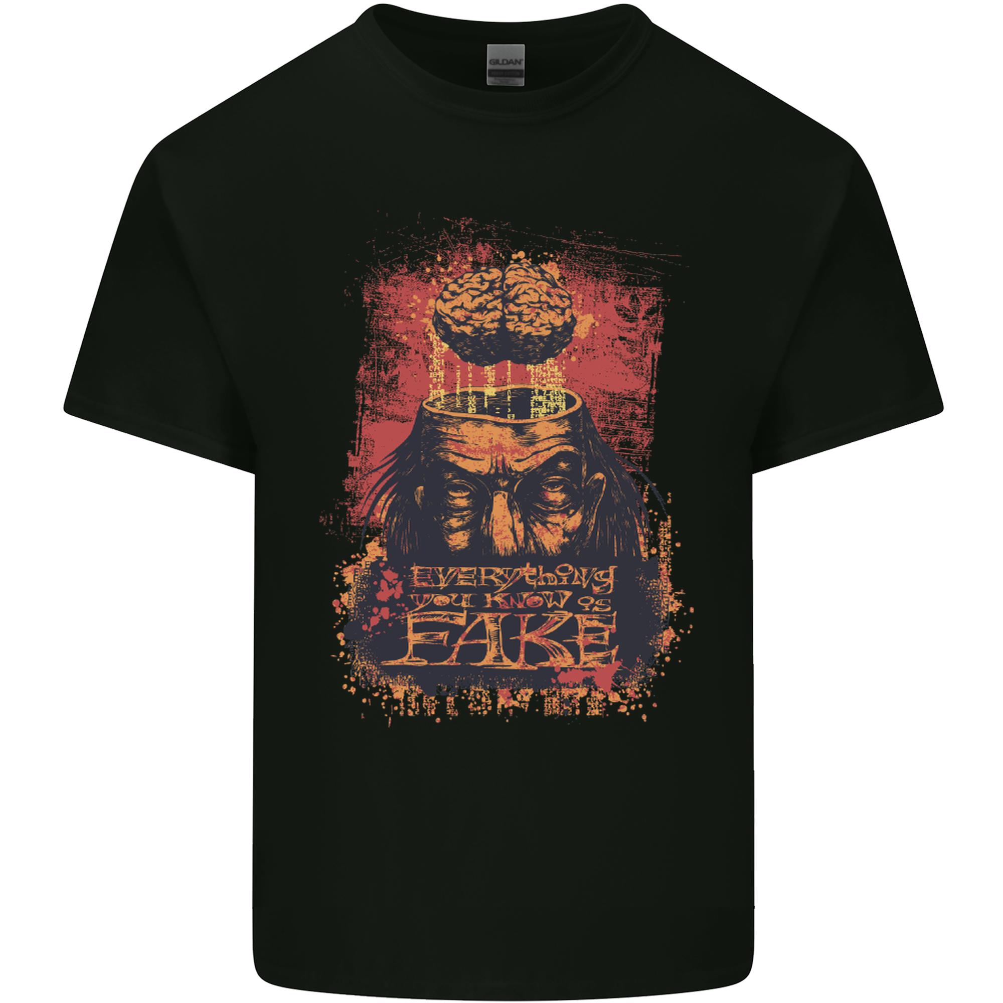 Everything is Fake Conspiracy Theory Unisexs Light Cotton TShirt S