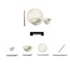 Set de Veselă Ceramică în Stil European cu Relief: Farfurii de cină, Boluri de orez, Boluri de salată și Farfurii pentru friptură