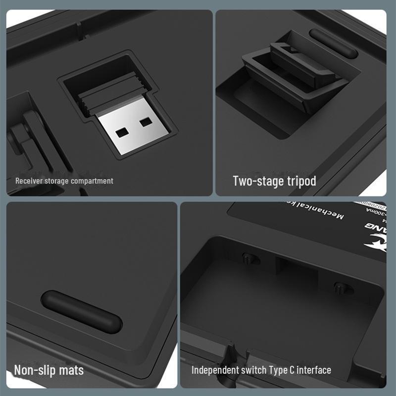 Kit de clavier mécanique sans fil Bluetooth à monter soi-même, RVB, trois modes, 84 à 108 touches