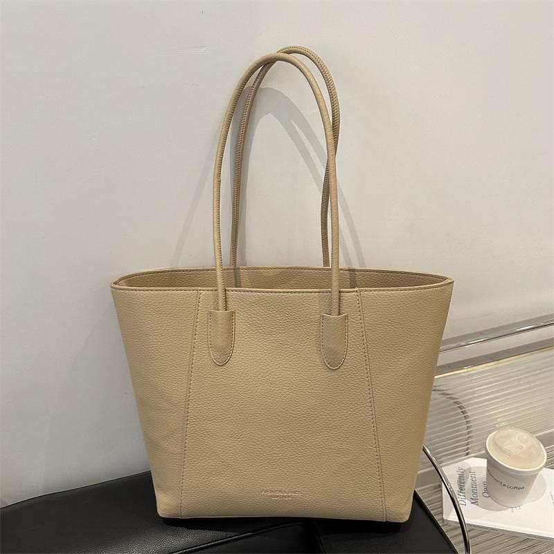 2024 Damen Retro Minimalistisch Ein Schulter Tote - Einfarbig, Großes Fassungsvermögen, Weiche Freizeittasche