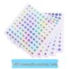 Waterproof Laser-Printed Round Nail Polish Stickers, Consecutive Numbers 1-500