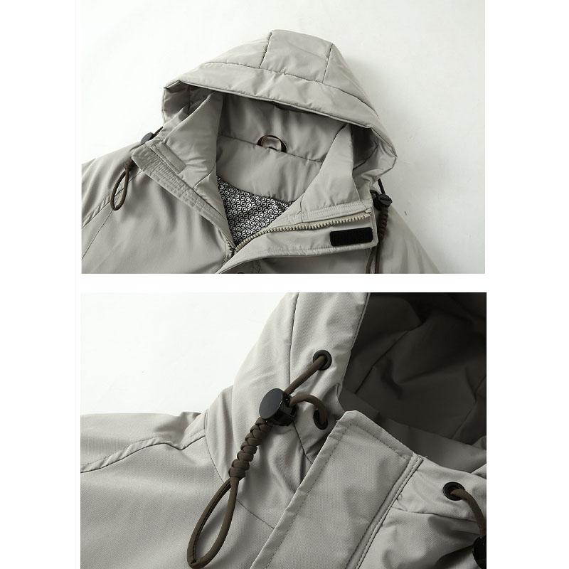 Men's Plus Size Big Tall Winter Coat Thickened Long Loose Fit Cotton Padded Jacket with Slit 4XL-12XL