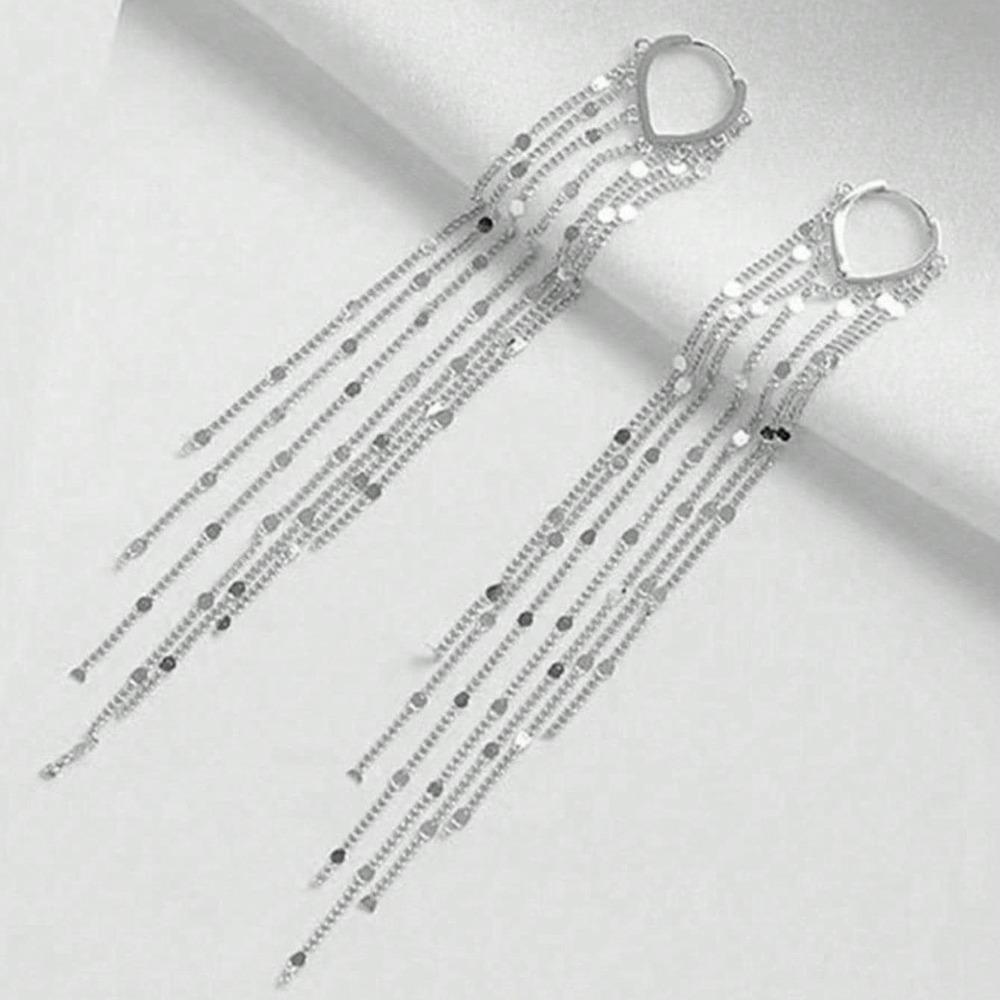 

Fashion Accessory Love Heart Earrings Alloy Fashion Jewelry Luxury Dangle Earrings Female серебряный