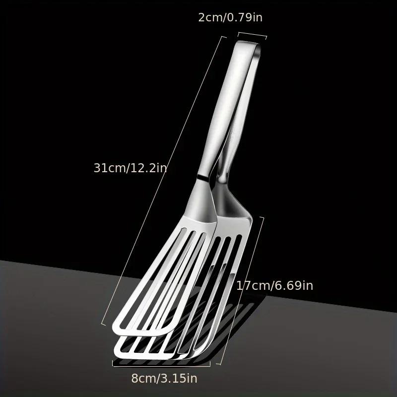 1pc Barbecue Tongs 304 Stainless Steel Food Clip Extended Barbecue Tongs for Household & Grill Use Barbacoa Accesorios