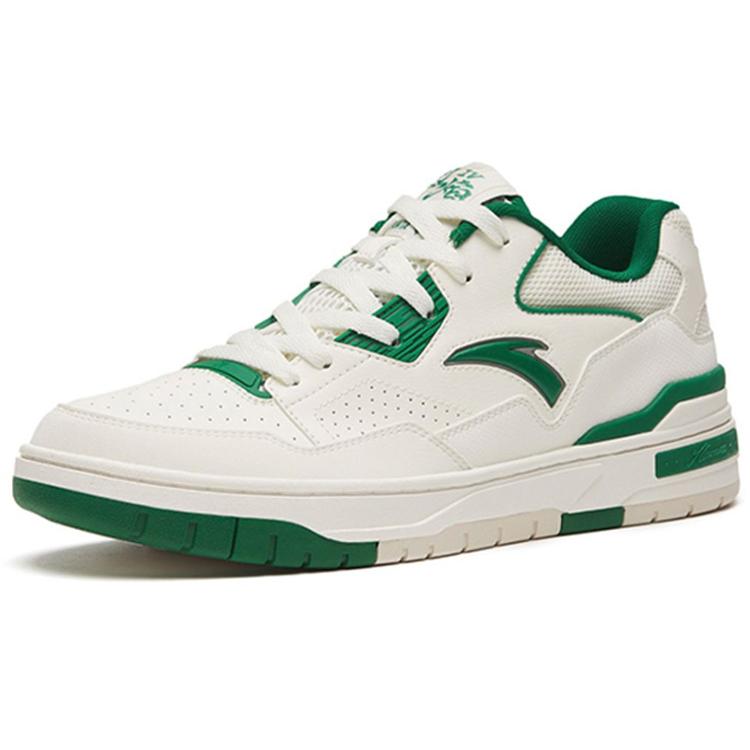 New Anta Flame 4.0 Anti Slip Wear Resistant Low Top Skateboard Shoes Men's White Green 112328081-5