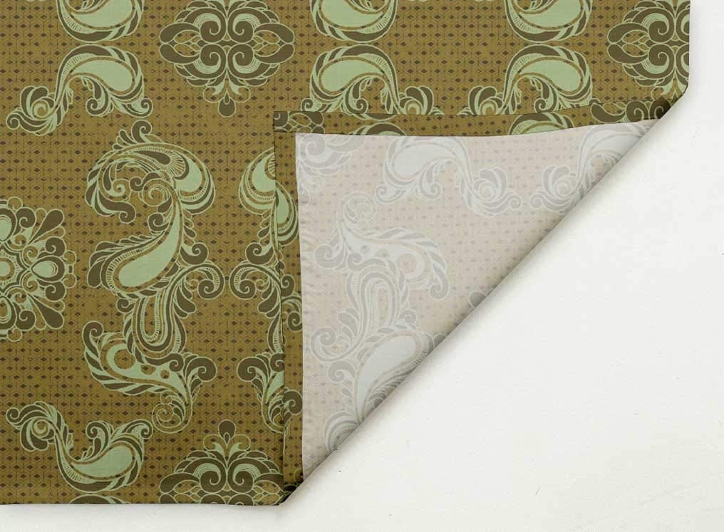S4Sassy Verde Geométrico e Paisley Damasco Decoração de Mesa para Festas Conjunto de Guardanapos de Tecido Reutilizável 18 x 18"(Pacote de