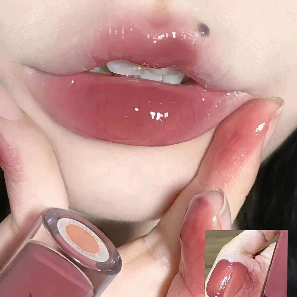 Easamia Nude Mirror Water Gloss Lip Glaze Lipstick Lip Gloss Non-Fading Non-Stick Cup Authentic Official Product