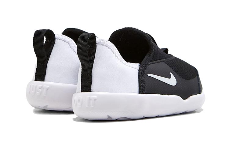 Nike Lil' Swoosh Low top Sports Casual Shoes Black White Infant And Toddler AQ3113-001