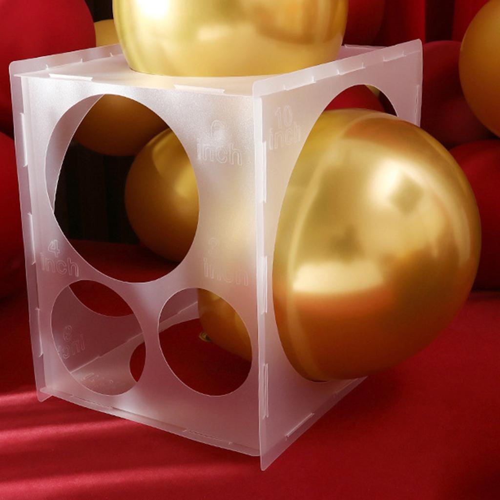 Caixa de Medição de Balões Dobrável com 11 Furos Sizer de Balões de 2-10 Polegadas Ferramenta de Medição de Balões para Decoração de Festa de Casamento