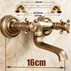 Vintage Copper Wall Mounted Kitchen Faucet - Double Handle Hot & Cold Water Mixer Tap for Home & Bathroom