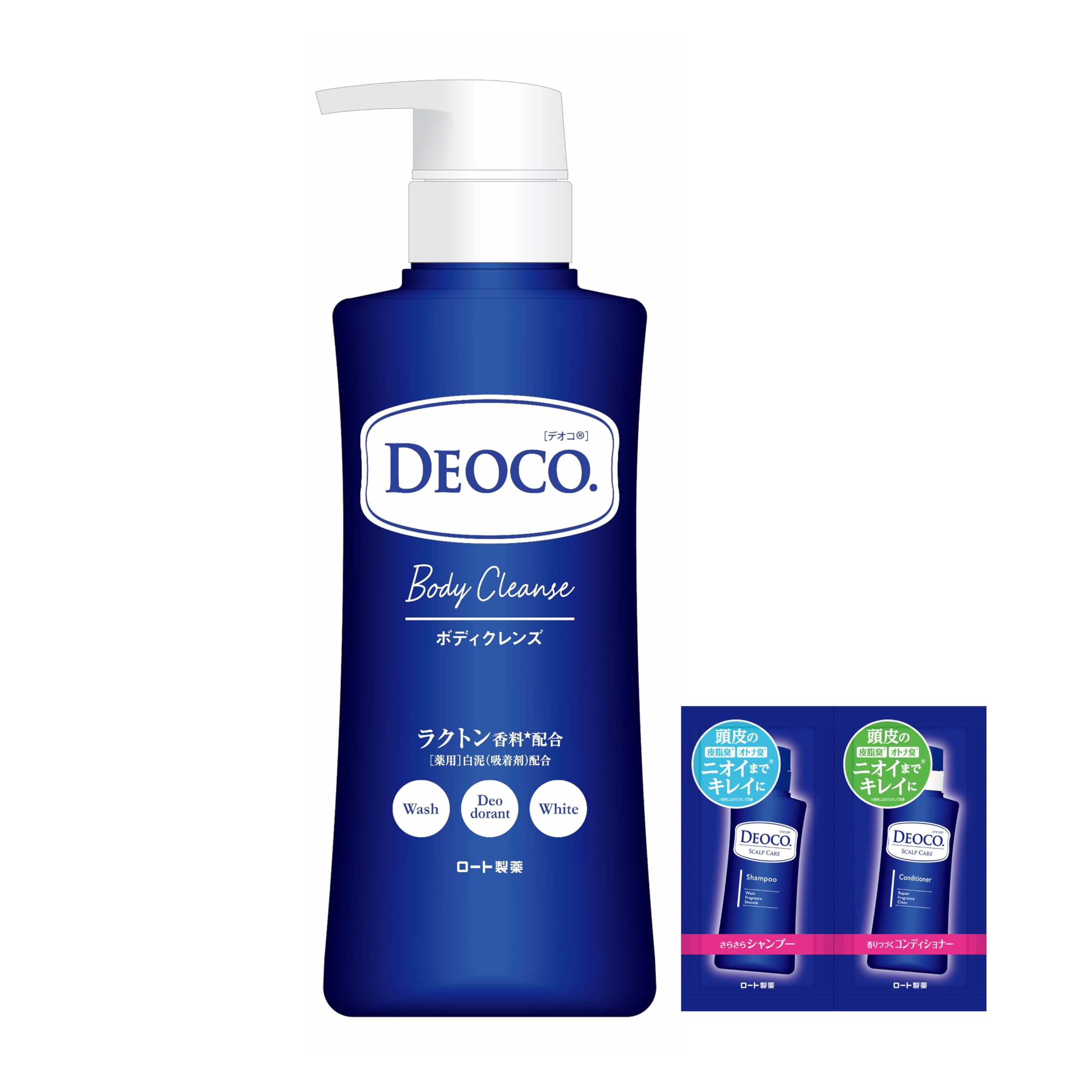 

DEOCO Medicated Body Cleanse 350mL DEOCO Hair Care Sachet + [Quasi-drug] синій